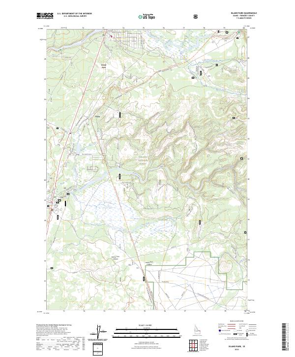 USGS Topographic Map – Island Park