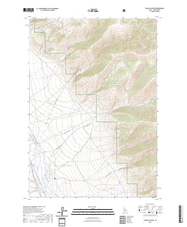 USGS Topographic Map – Italian Canyon