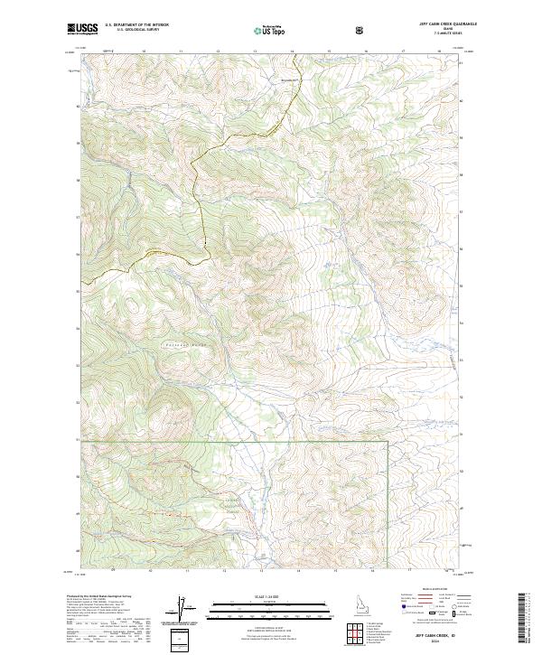 USGS Topographic Map – Jeff Cabin Creek