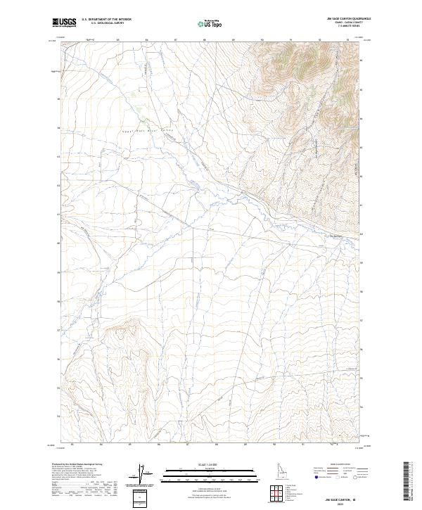 USGS Topographic Map – Jim Sage Canyon