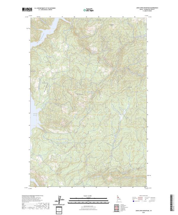 USGS Topographic Map – John Lewis Mountain