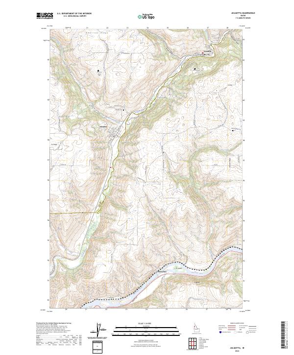 USGS Topographic Map – Juliaetta