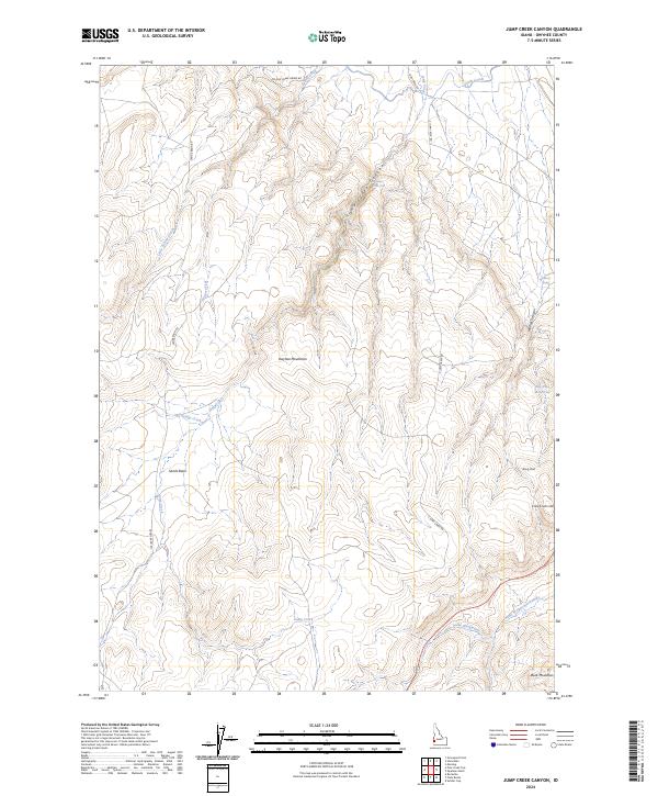 USGS Topographic Map – Jump Creek Canyon