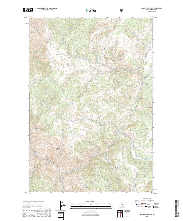 USGS Topographic Map – Jureano Mountain