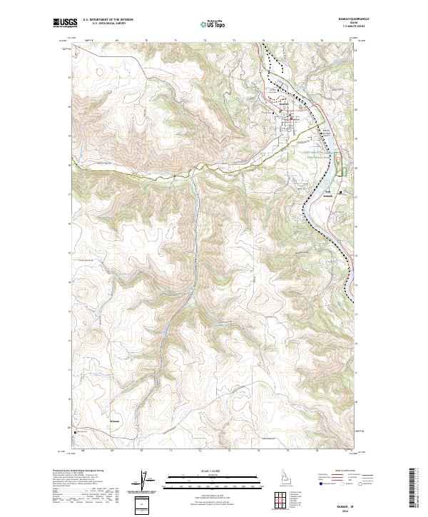 USGS Topographic Map – Kamiah