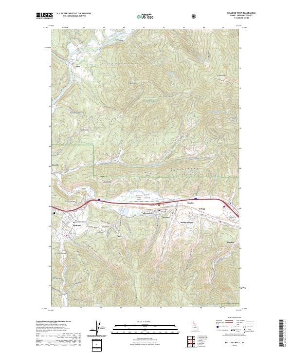 USGS Topographic Map – Kellogg West