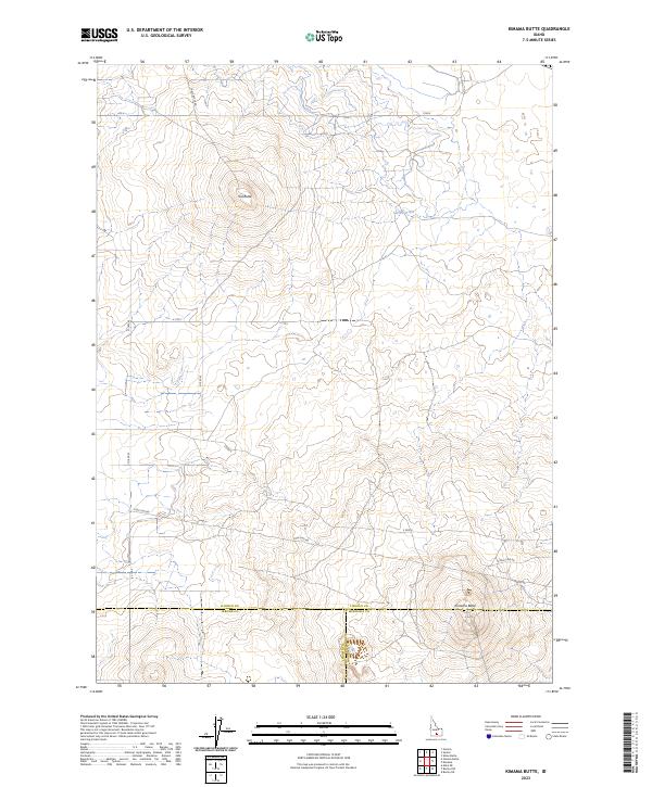 USGS Topographic Map – Kimama Butte