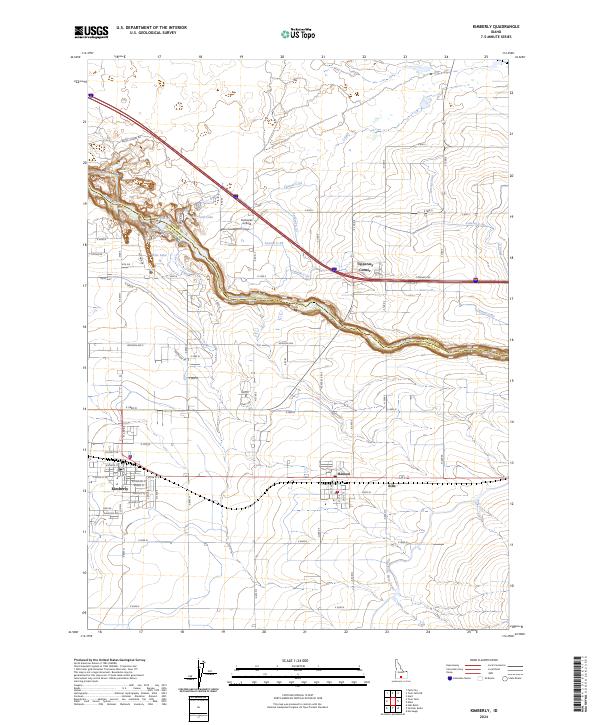 USGS Topographic Map – Kimberly