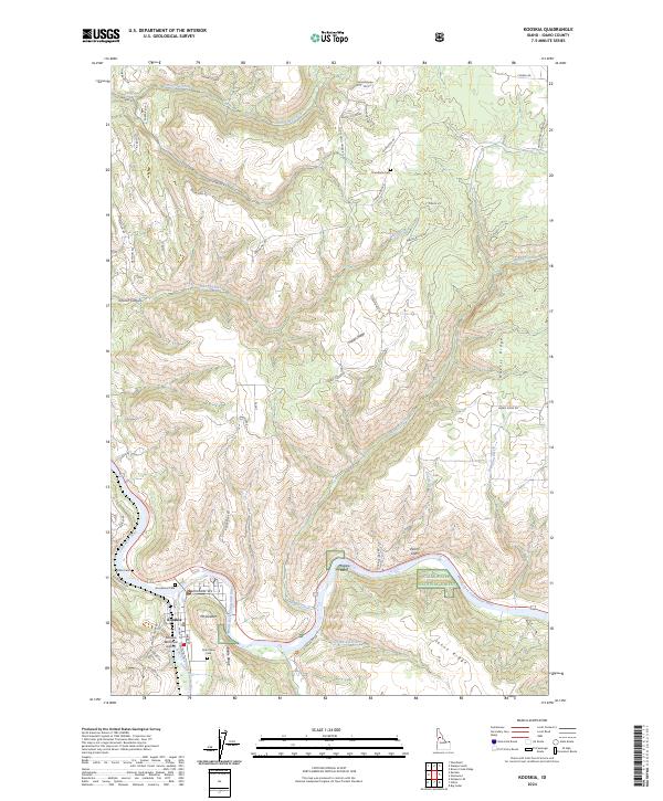 USGS Topographic Map – Kooskia