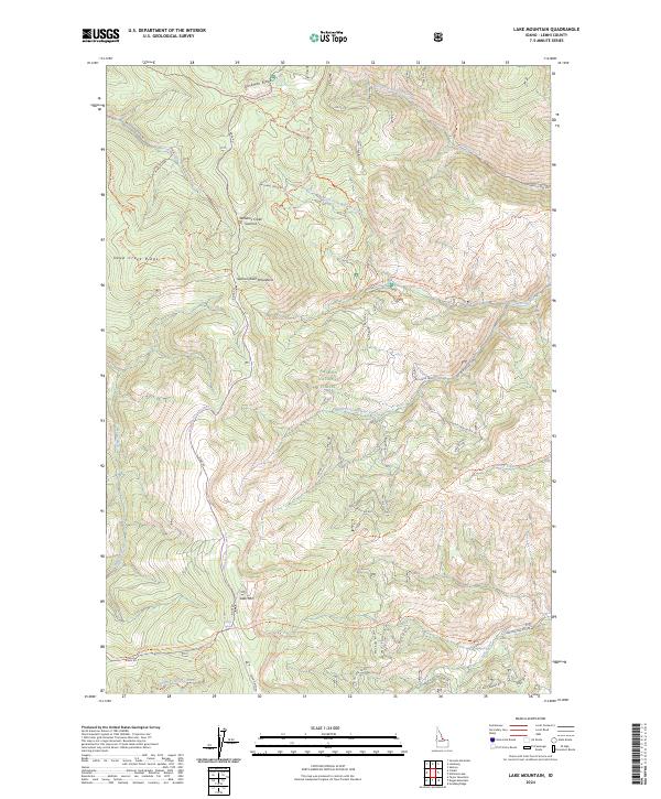 USGS Topographic Map – Lake Mountain