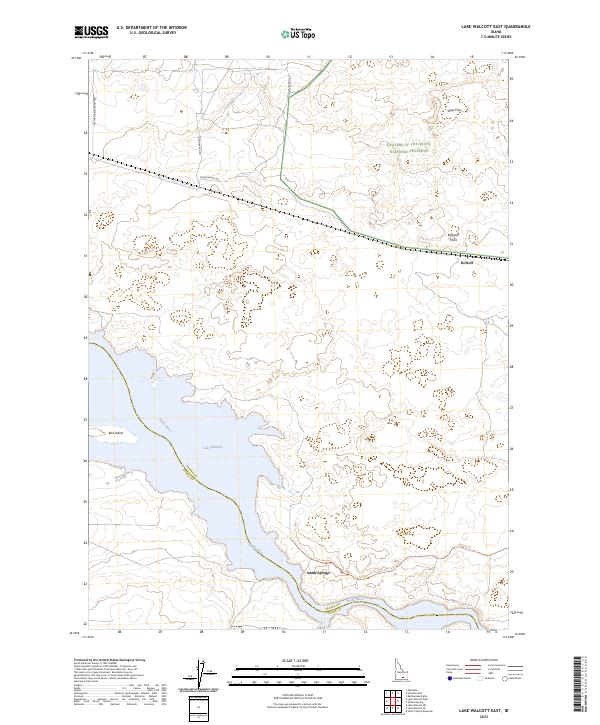 USGS Topographic Map – Lake Walcott East