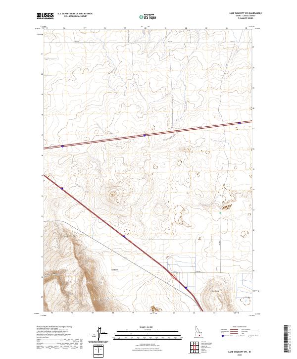 USGS Topographic Map – Lake Walcott SW