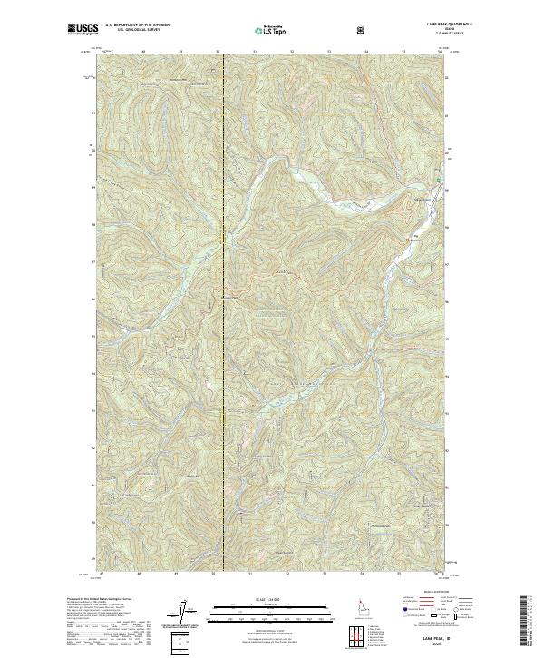 USGS Topographic Map – Lamb Peak