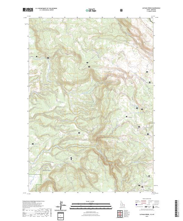 USGS Topographic Map – Latham Spring