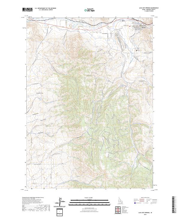 USGS Topographic Map – Lava Hot Springs