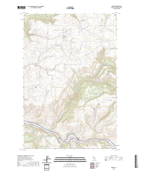 USGS Topographic Map – Lenore