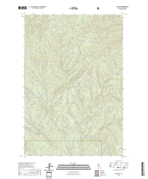 USGS Topographic Map – Lick Point
