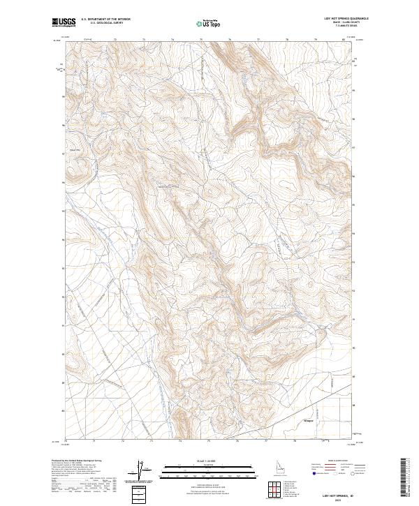 USGS Topographic Map – Lidy Hot Springs