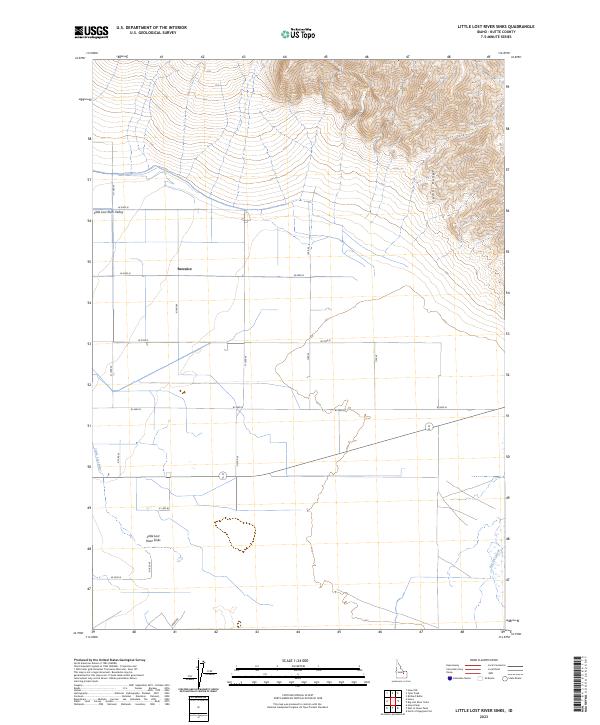 USGS Topographic Map – Little Lost River Sinks