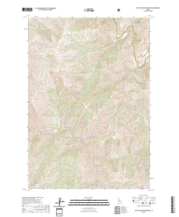 USGS Topographic Map – Little Soldier Mountain