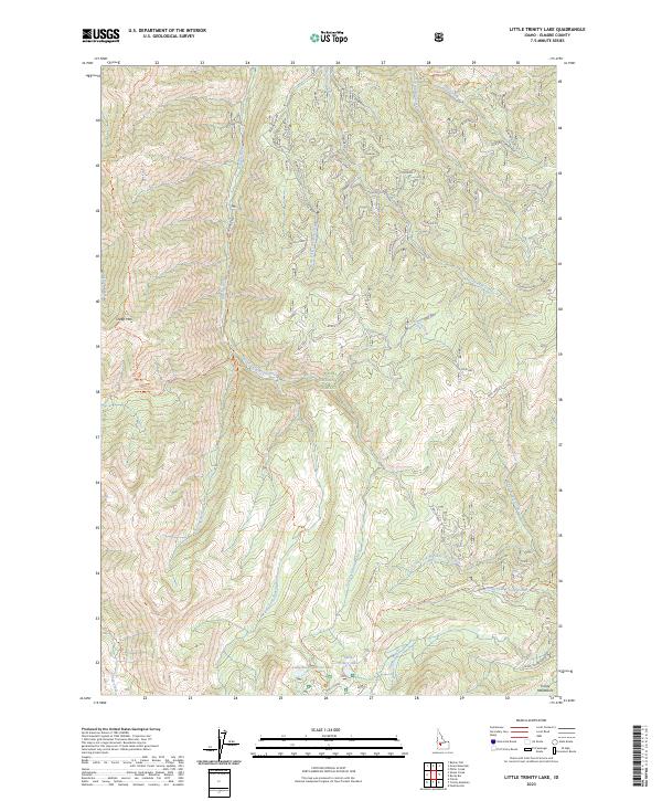USGS Topographic Map – Little Trinity Lake