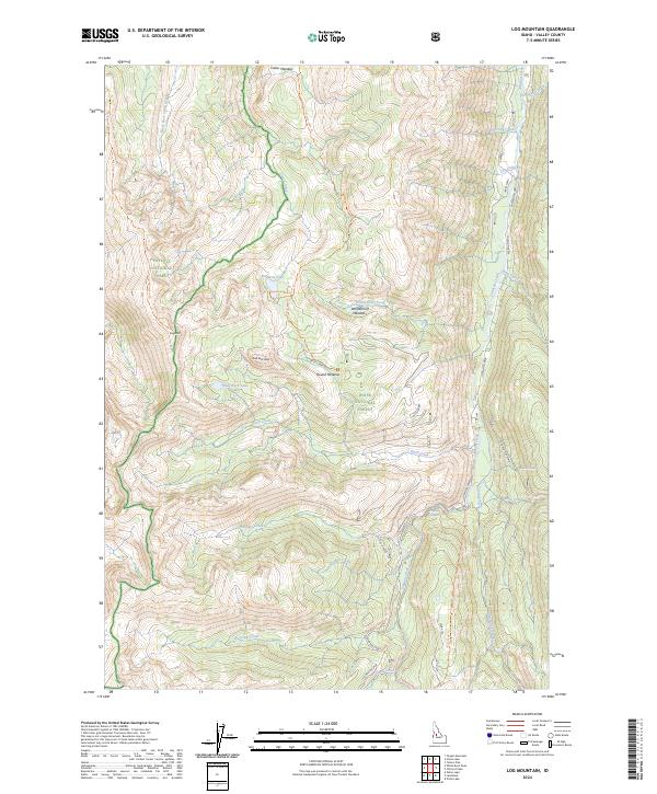USGS Topographic Map – Log Mountain