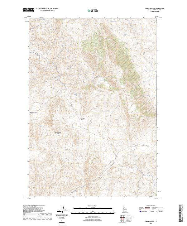 USGS Topographic Map – Lone Pine Peak