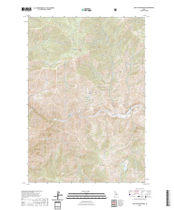 USGS Topographic Map – Long Tom Mountain