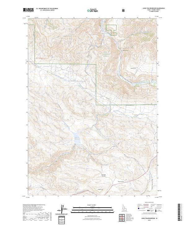 USGS Topographic Map – Long Tom Reservoir