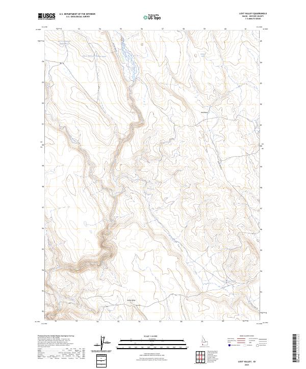 USGS Topographic Map – Lost Valley