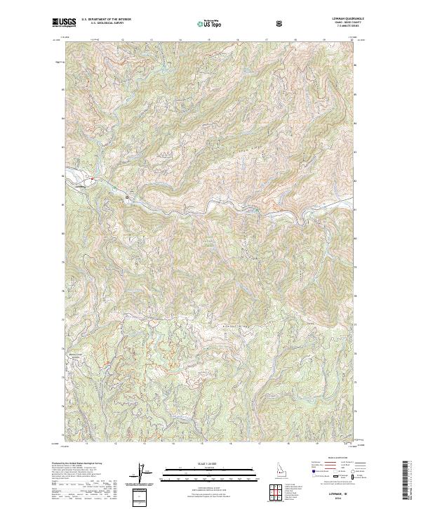 USGS Topographic Map – Lowman