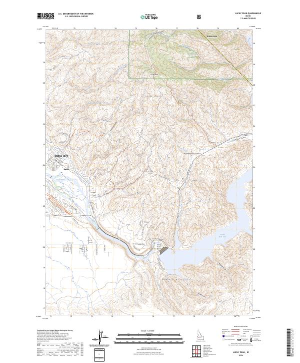 USGS Topographic Map – Lucky Peak
