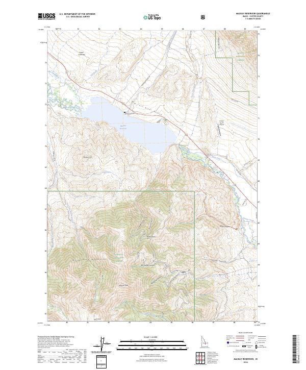 USGS Topographic Map – Mackay Reservoir