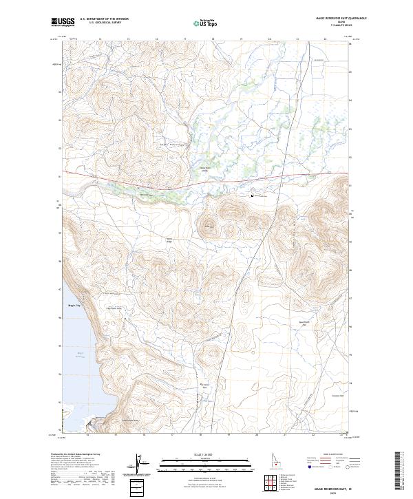 USGS Topographic Map – Magic Reservoir East