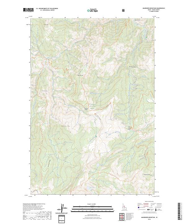 2024 Map of Magruder Mountain, 2024 Print