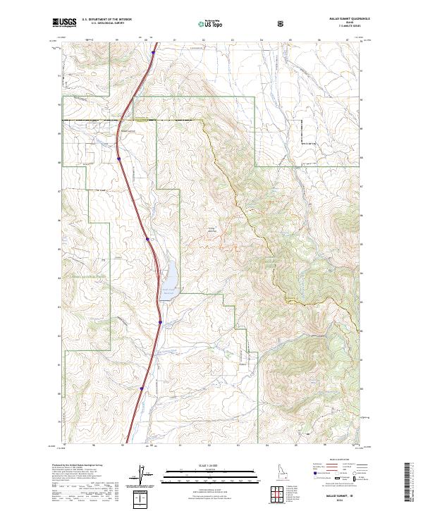 USGS Topographic Map – Malad Summit