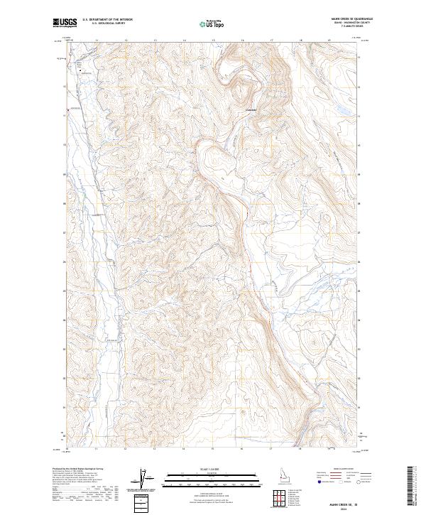 USGS Topographic Map – Mann Creek SE