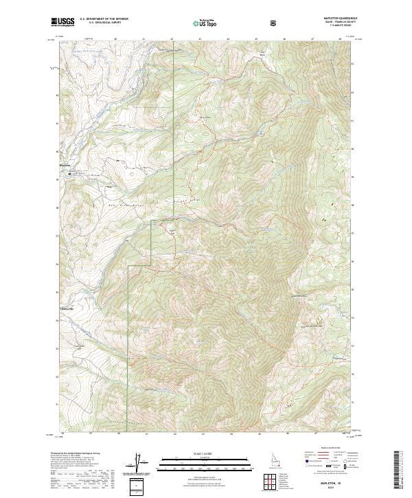 USGS Topographic Map – Mapleton