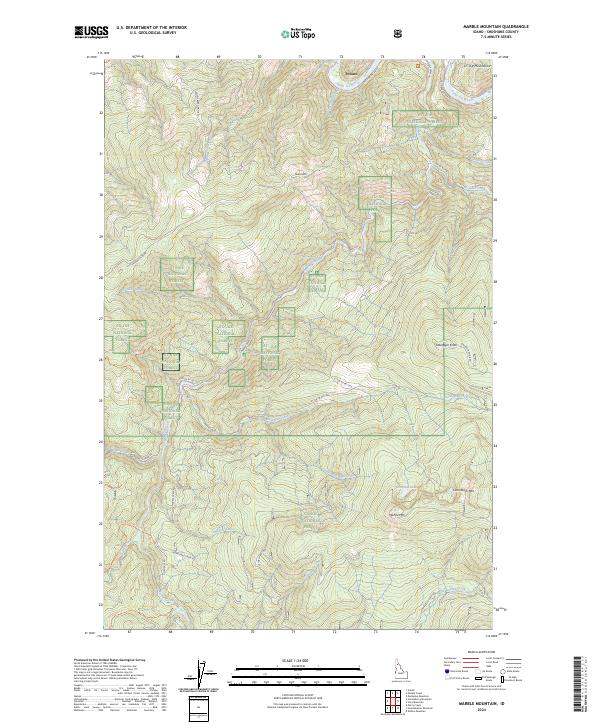 USGS Topographic Map – Marble Mountain