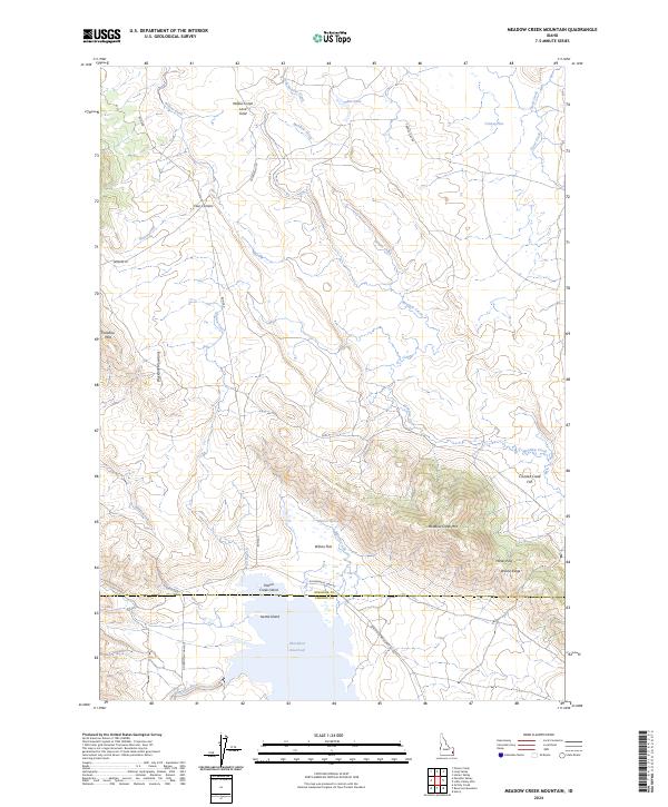 USGS Topographic Map – Meadow Creek Mountain