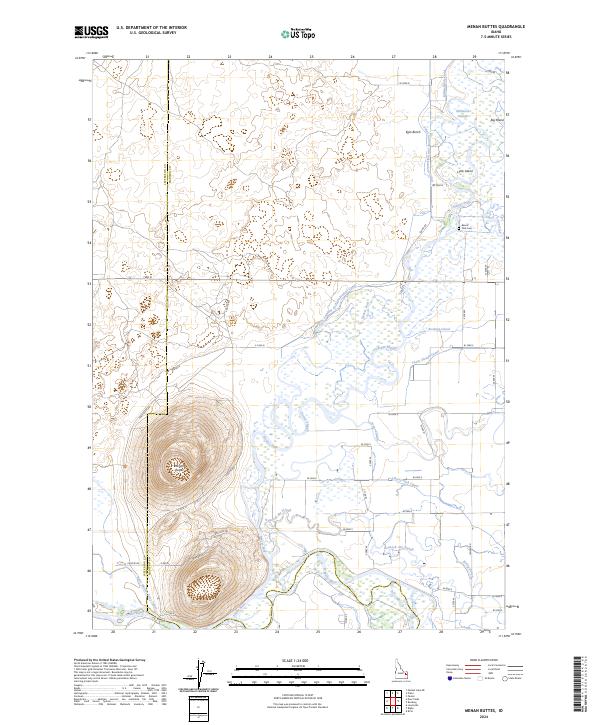 USGS Topographic Map – Menan Buttes