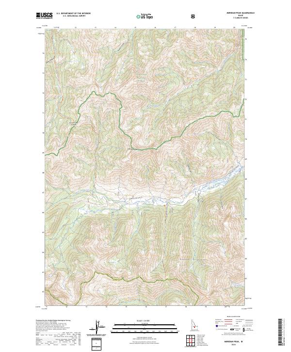 USGS Topographic Map – Meridian Peak