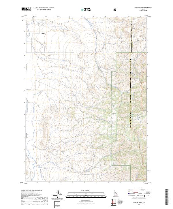 USGS Topographic Map – Michaud Creek