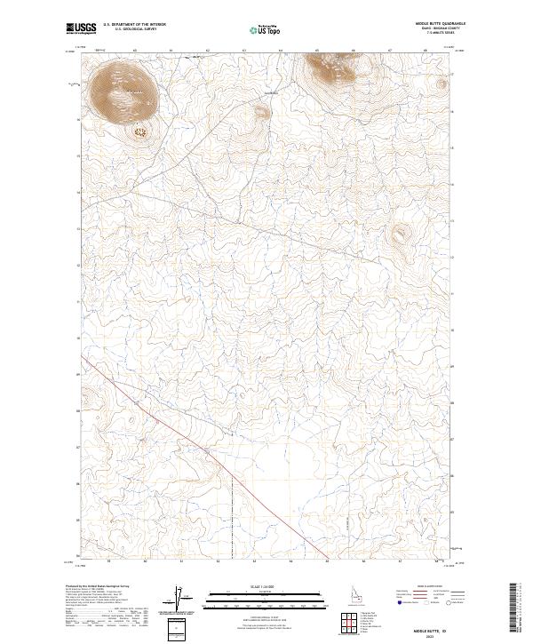 USGS Topographic Map – Middle Butte