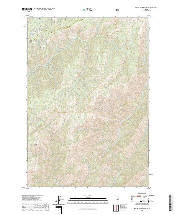 USGS Topographic Map – Miller Mountain East