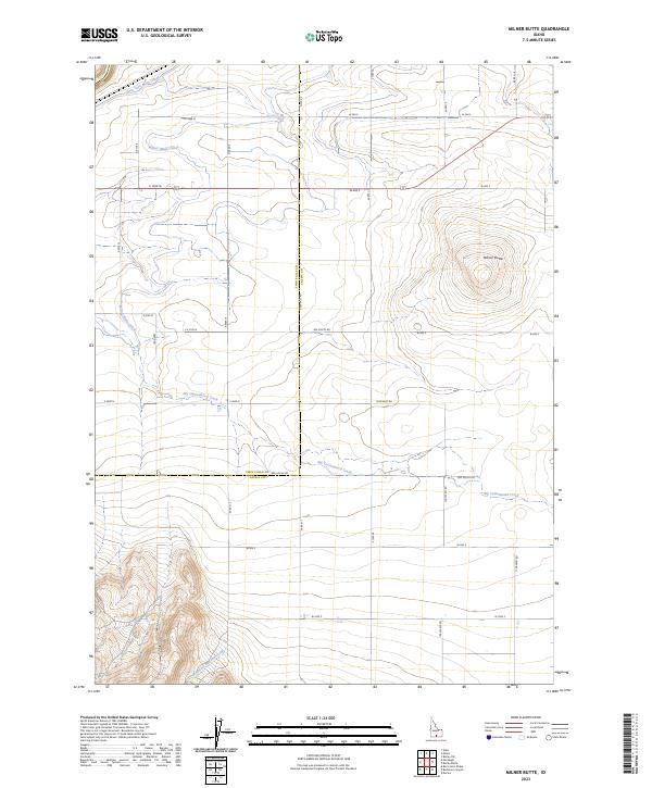 USGS Topographic Map – Milner Butte