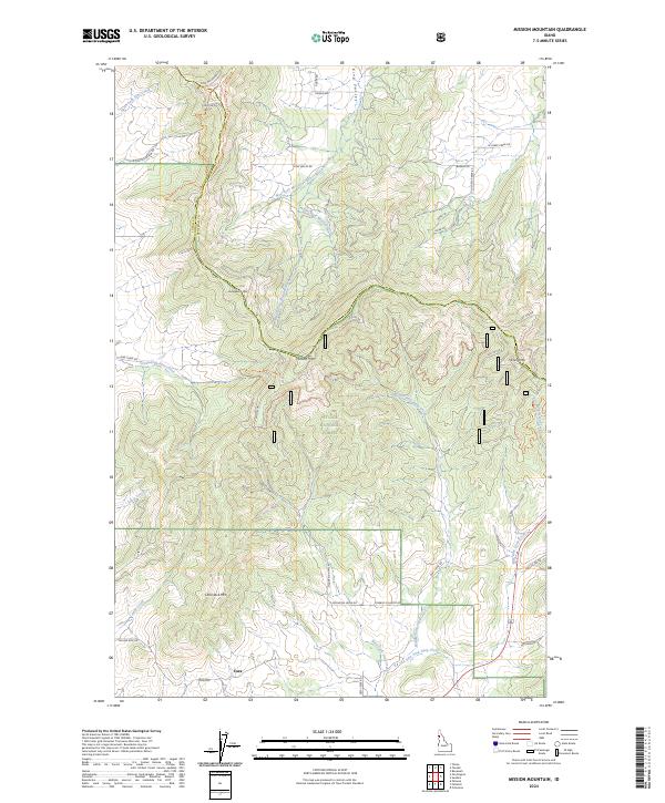 USGS Topographic Map – Mission Mountain