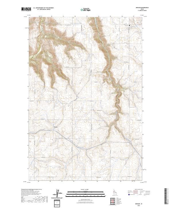USGS Topographic Map – Mohler