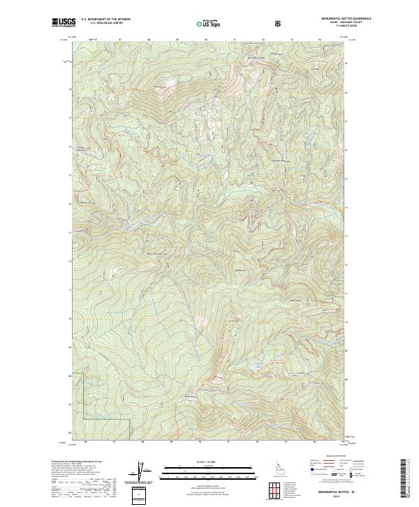 USGS Topographic Map – Monumental Buttes