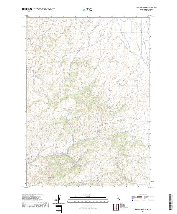 USGS Topographic Map – Moonlight Mountain